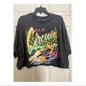 USED H&M CROPPED GRAPHIC TEE